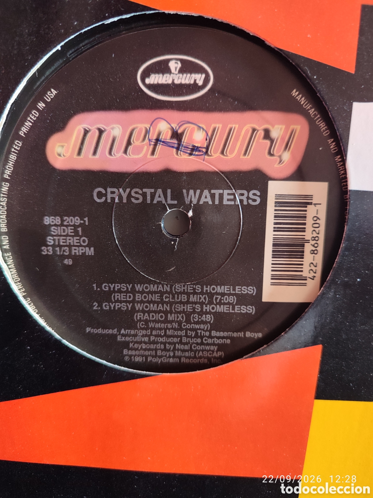 Discos de vinilo: Crystal Waters &ndash; Gypsy Woman (Shes Homeless) - Foto 2