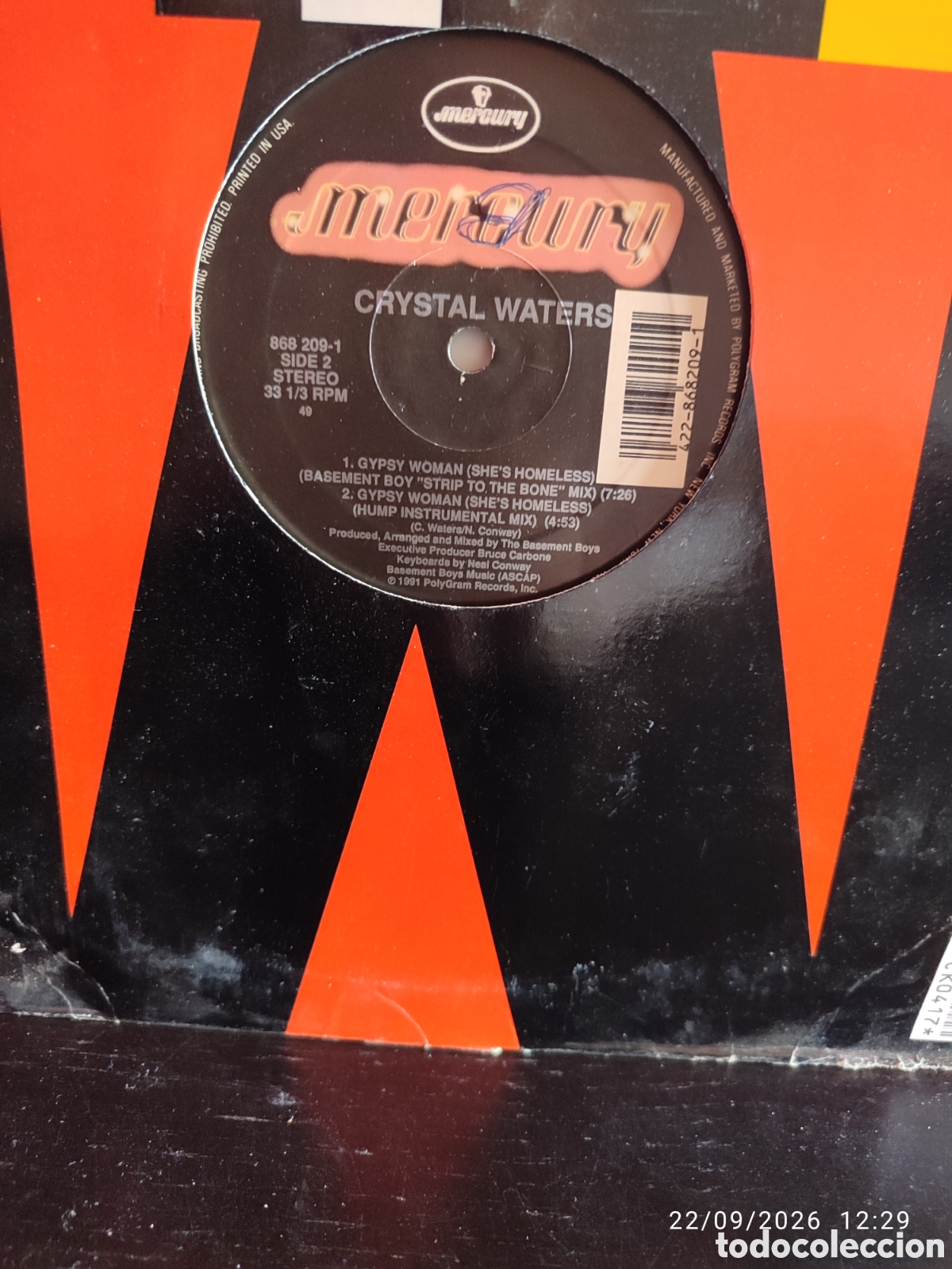 Discos de vinilo: Crystal Waters &ndash; Gypsy Woman (Shes Homeless) - Foto 3