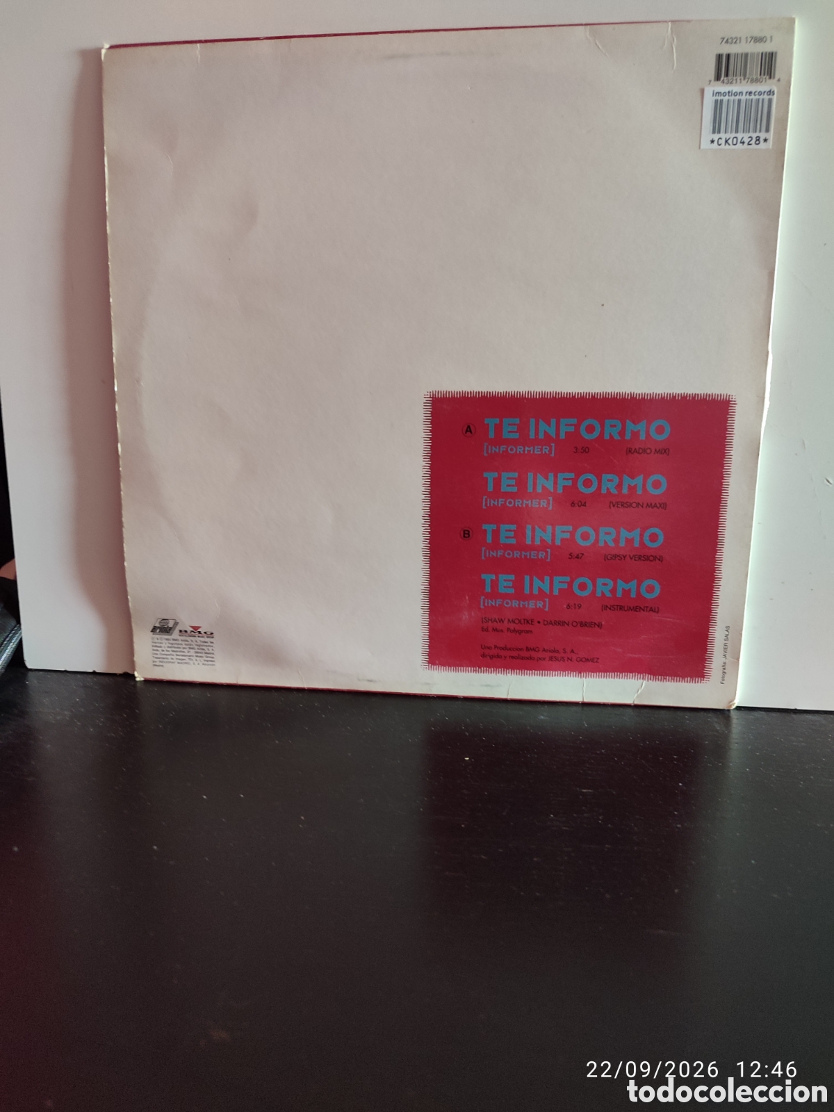 Discos de vinilo: Sandalo &ndash; Te Informo (Informer) - Foto 2