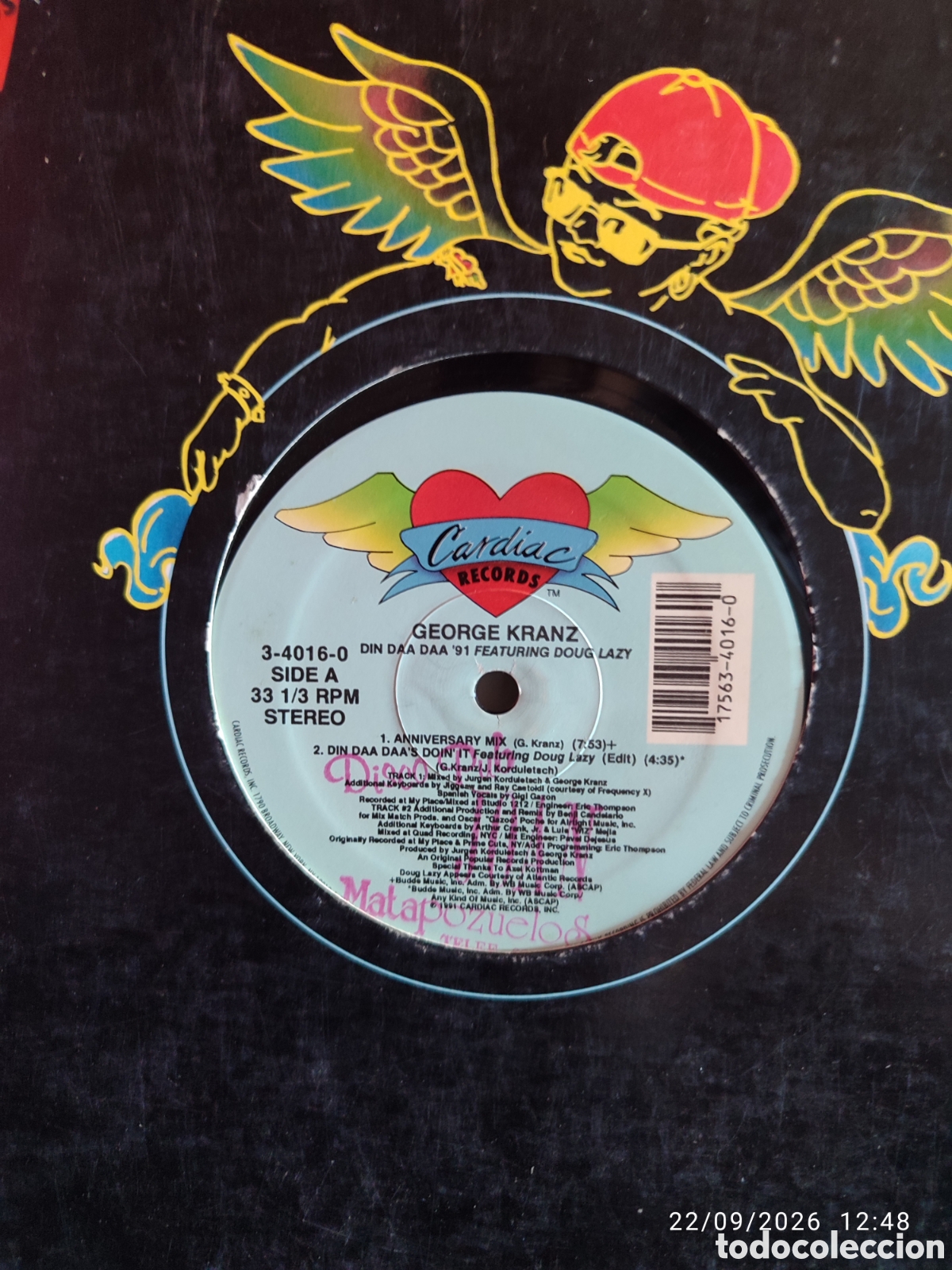 Discos de vinilo: George Kranz Featuring Doug Lazy &ndash; Din Daa Daa 91 - Foto 2