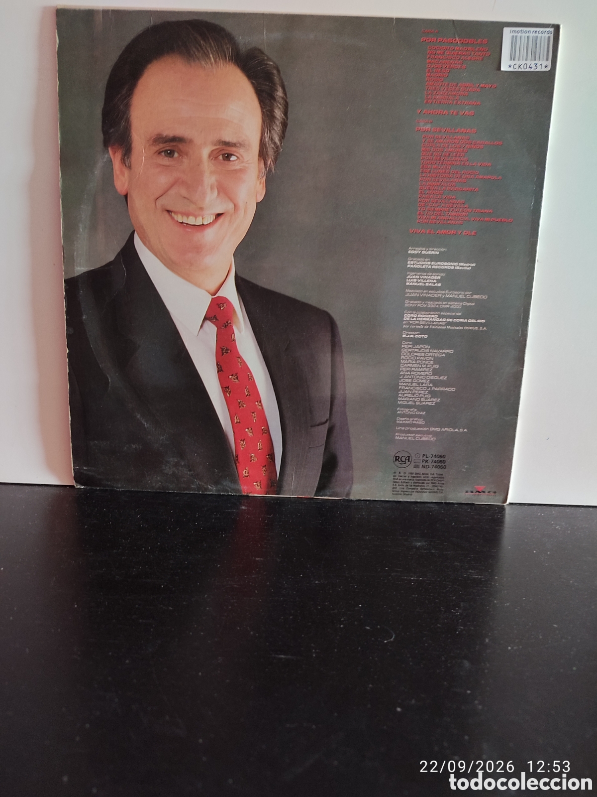 Discos de vinilo: Manolo Escobar &ndash; Por Pasodobles Por Sevillanas Mix - Foto 2