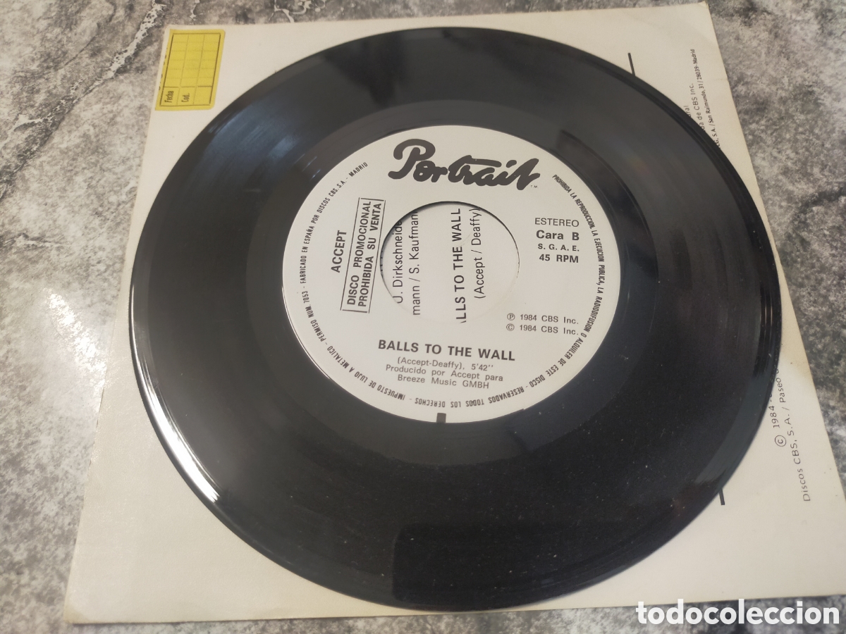 Discos de vinilo: Single ACCEPT Screaming For A Love Bite - Foto 4