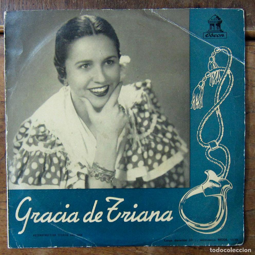 Discos de vinilo: GRACIA DE TRIANA - CURRO MONTES, FANDANGOS, NI&Ntilde;A FEA... - 10 PULGADAS - RECONSTRUCCI&Oacute;N T&Eacute;CNICA 1956