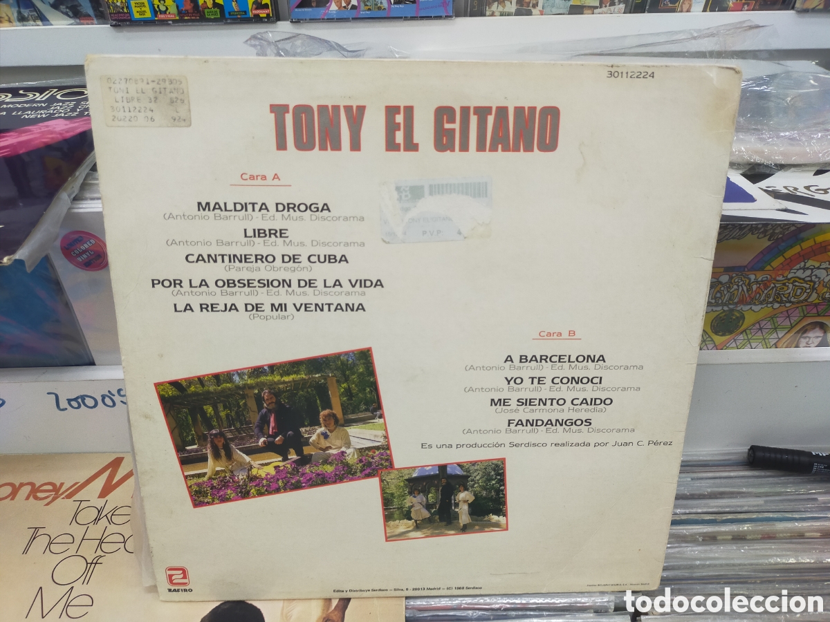 Discos de vinilo: Tony el gitano lp libre 1988 escuchado - Foto 2