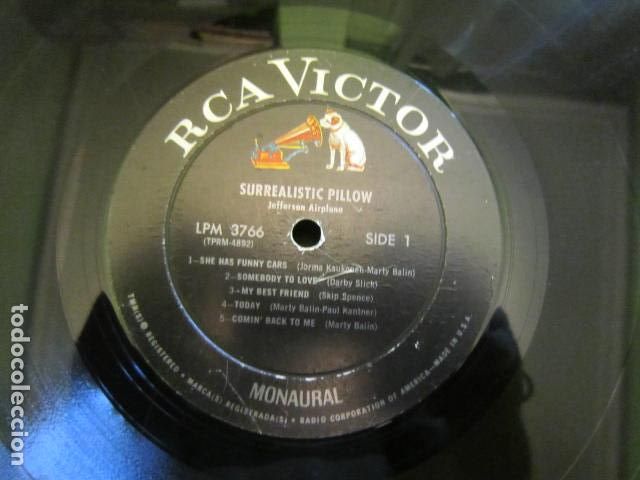Discos de vinilo: JEFFERSON AIRPLANE - SURREALISTIC PILLOW - ORIGINAL U.S.A. - RCA VICTOR 1967 - MONOAURAL SIN FUNDA