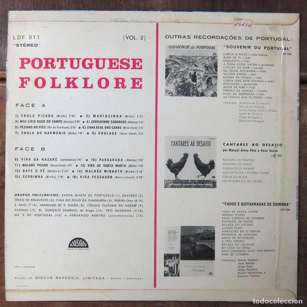 Discos de vinilo: FOLKLORE PORTUGU&Eacute;S - 1969 - VOLUMEN 2 - Foto 2