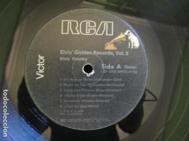 Discos de vinilo: ELVIS PRESLEY GOLDEN RECORDS VOL. 3 LP - EDICION U.S.A. - RCA VICTOR 1976 STEREO SIN FUNDA