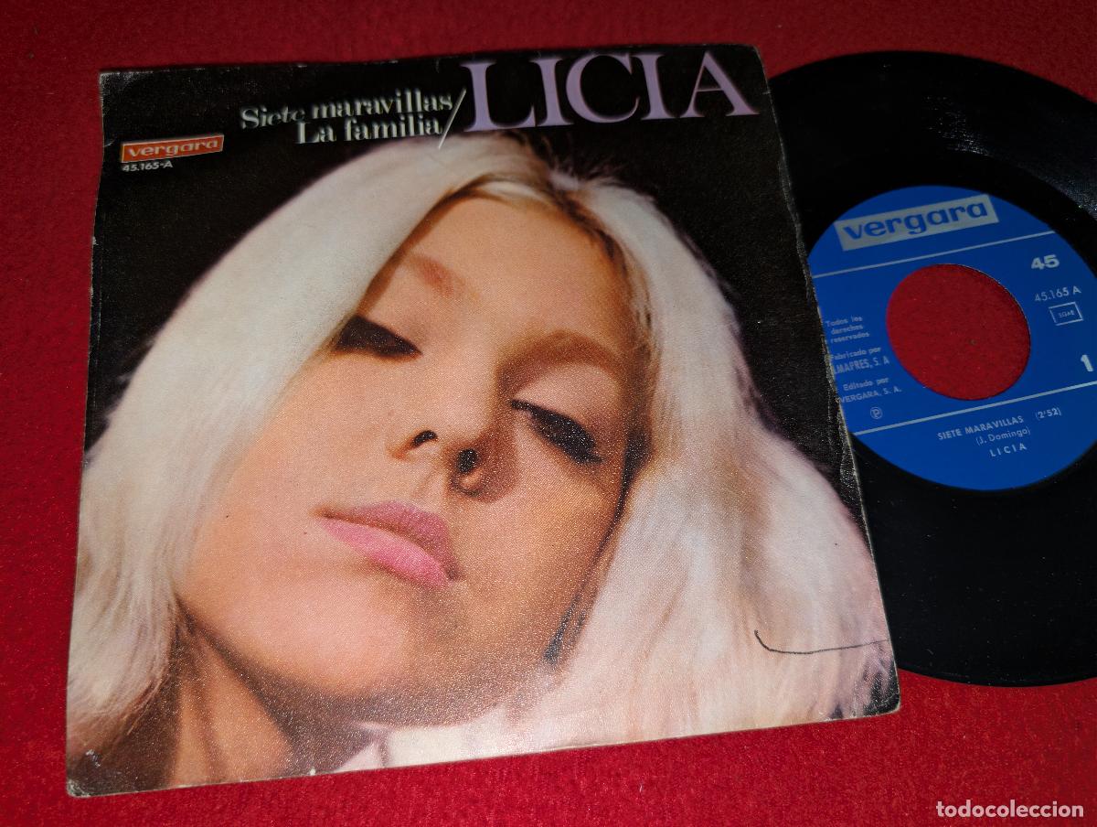 Discos de vinilo: LICIA Siete 7 maravillas/La familia (La famille) 7'' SINGLE 1967 Vergara