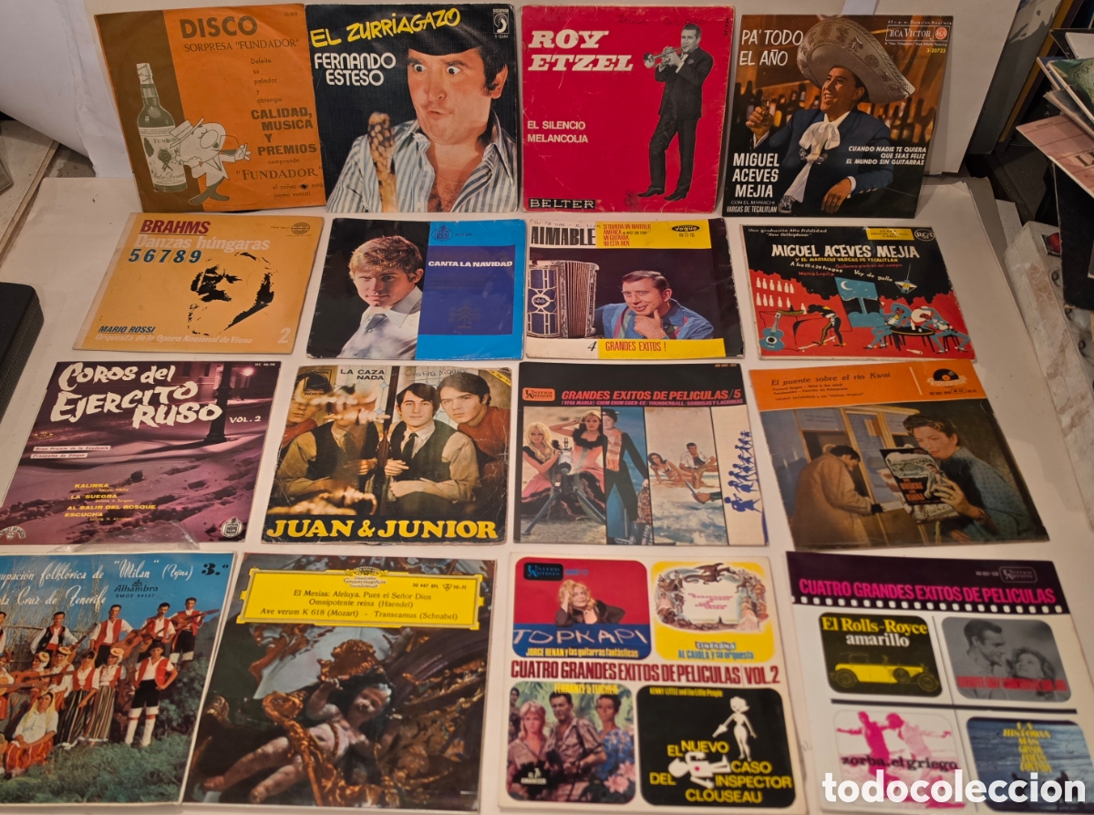 Discos de vinilo: SINGLES. 16 DISCOS DE 45 RPM. DISTINTAS EPOCAS Y A&Ntilde;OS.