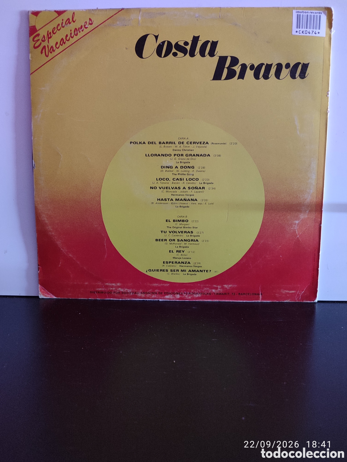 Discos de vinilo: Disco de vinilo CK0474 - Foto 2