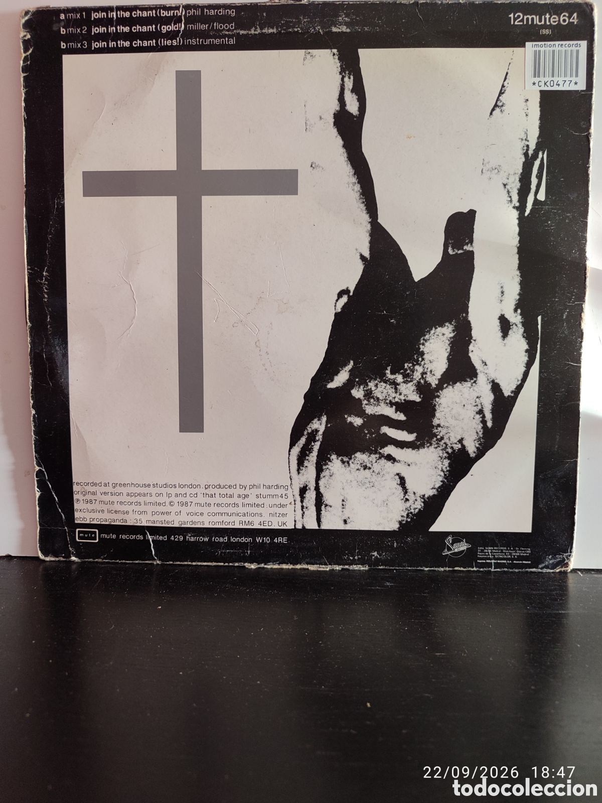 Discos de vinilo: Nitzer Ebb &ndash; Join In The Chant (Remix) - Foto 2