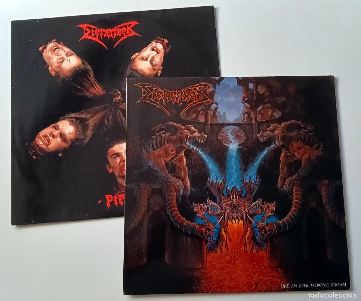 Discos de vinilo: DISMEMBER LOTE 2 VINILOS: LIKE AN EVER FLOWING STREAM + PIECES