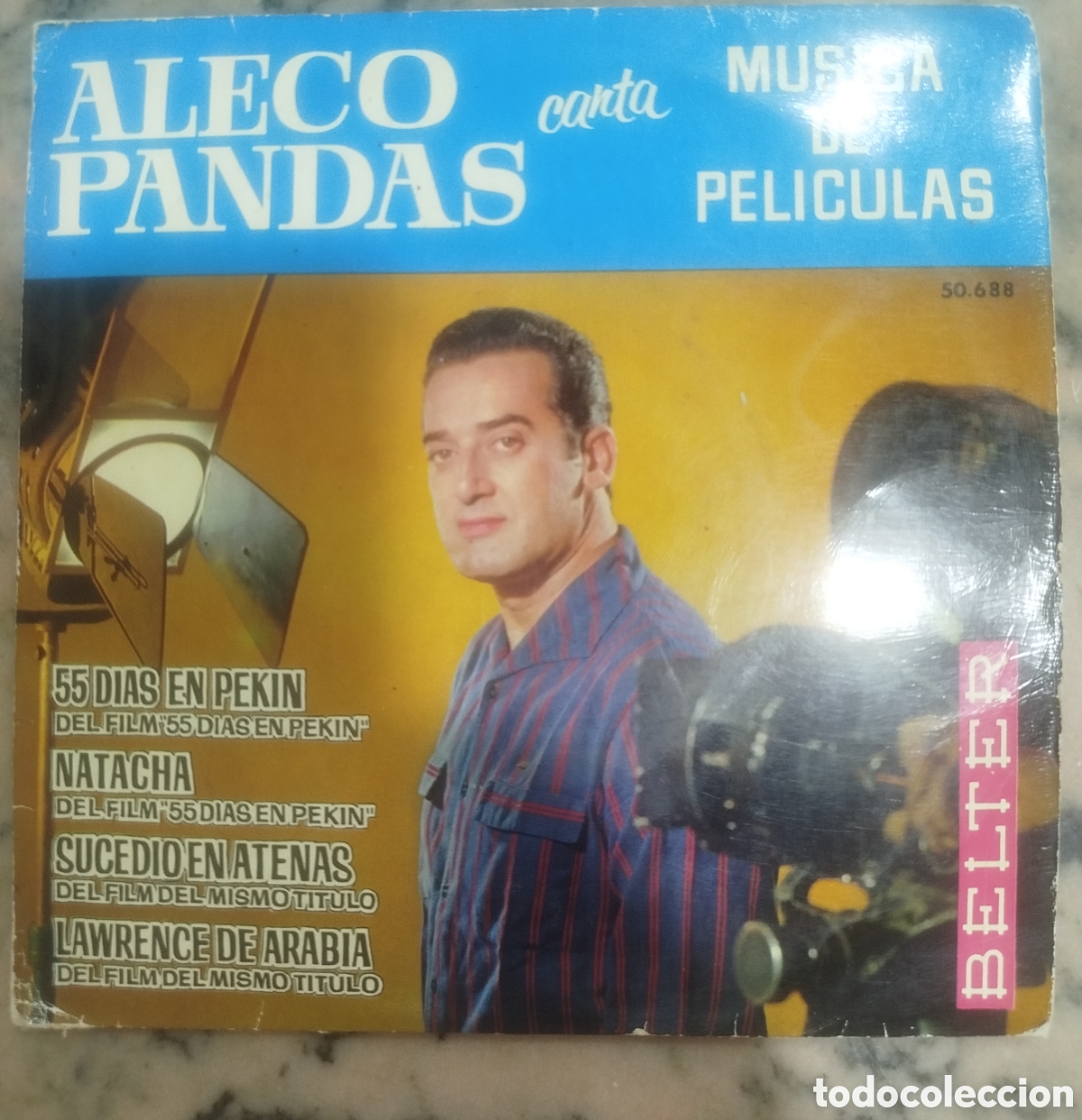 Discos de vinilo: Aleco Pandas canta m&uacute;sica de peliculas.Single 7&rdquo;55 DIAS EN PEKIN DEL FILM 55 DIAS EN PEKIN .