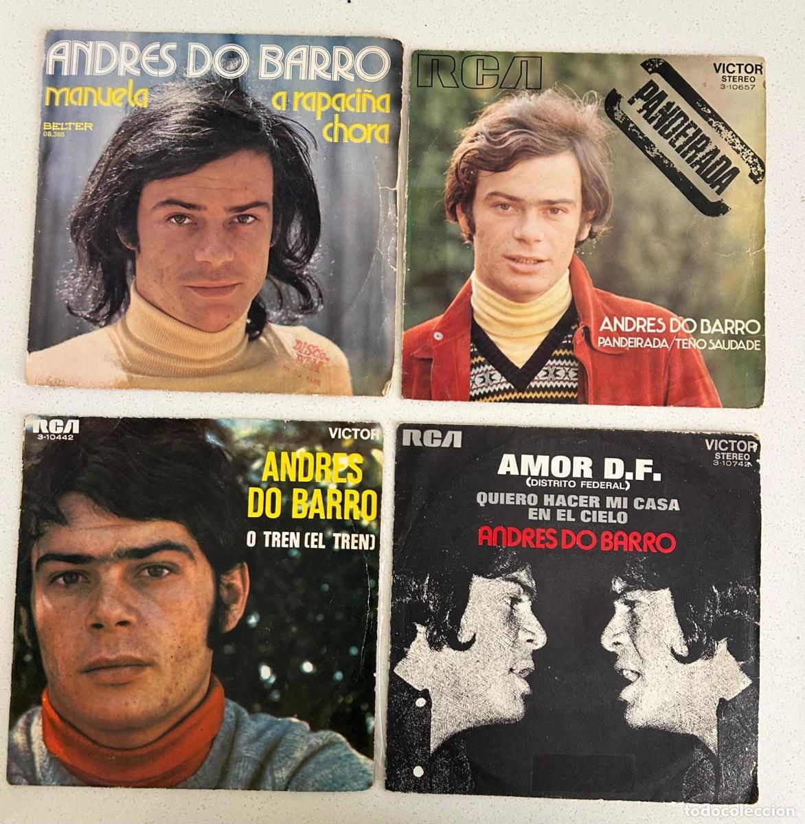 Discos de vinilo: LOTE 4 SINGLES DE ANDR&Eacute;S DO BARRO - Foto 1
