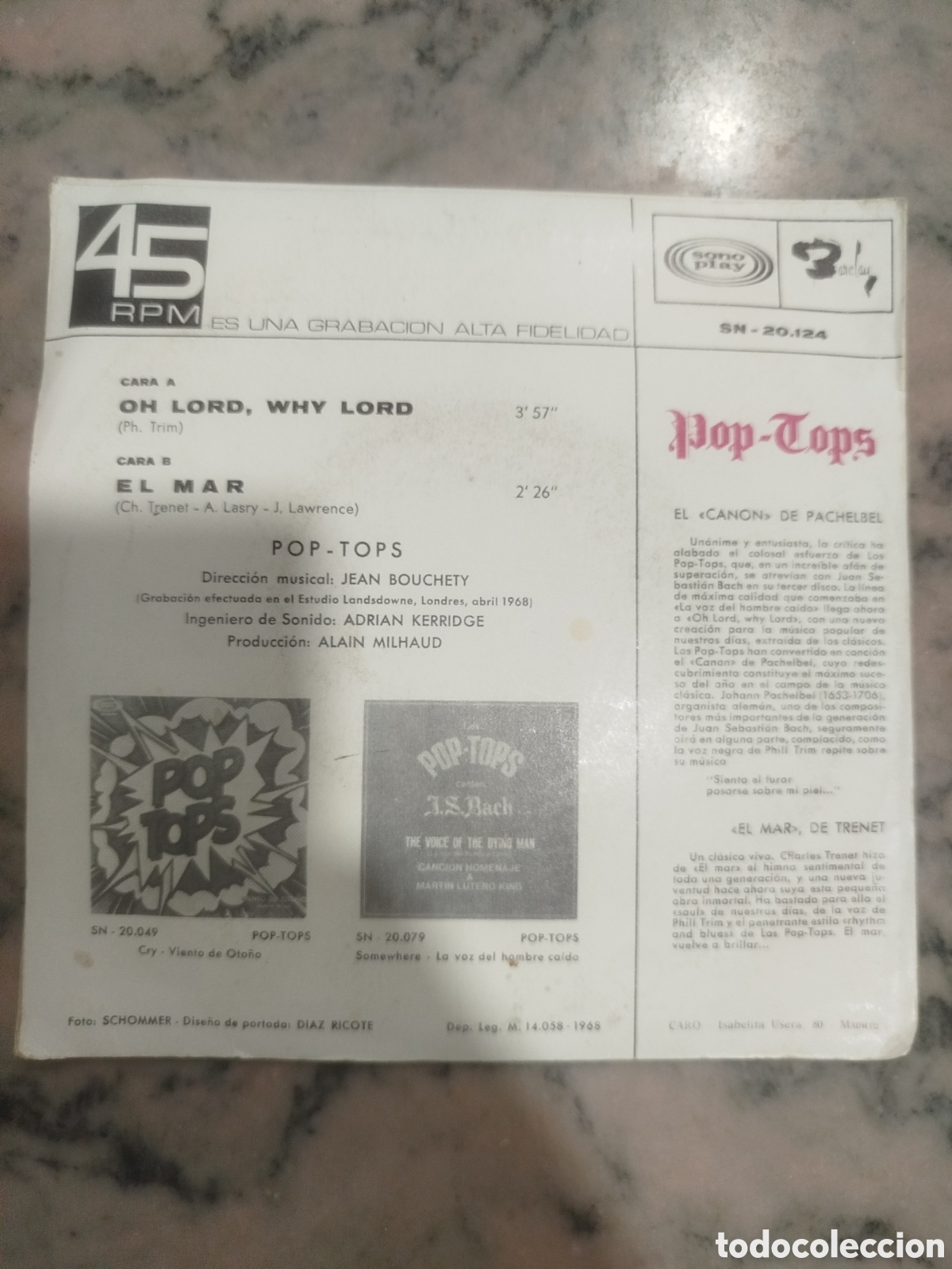 Discos de vinilo: POP-TOPS // OH LORD, WHY LORD - Foto 2