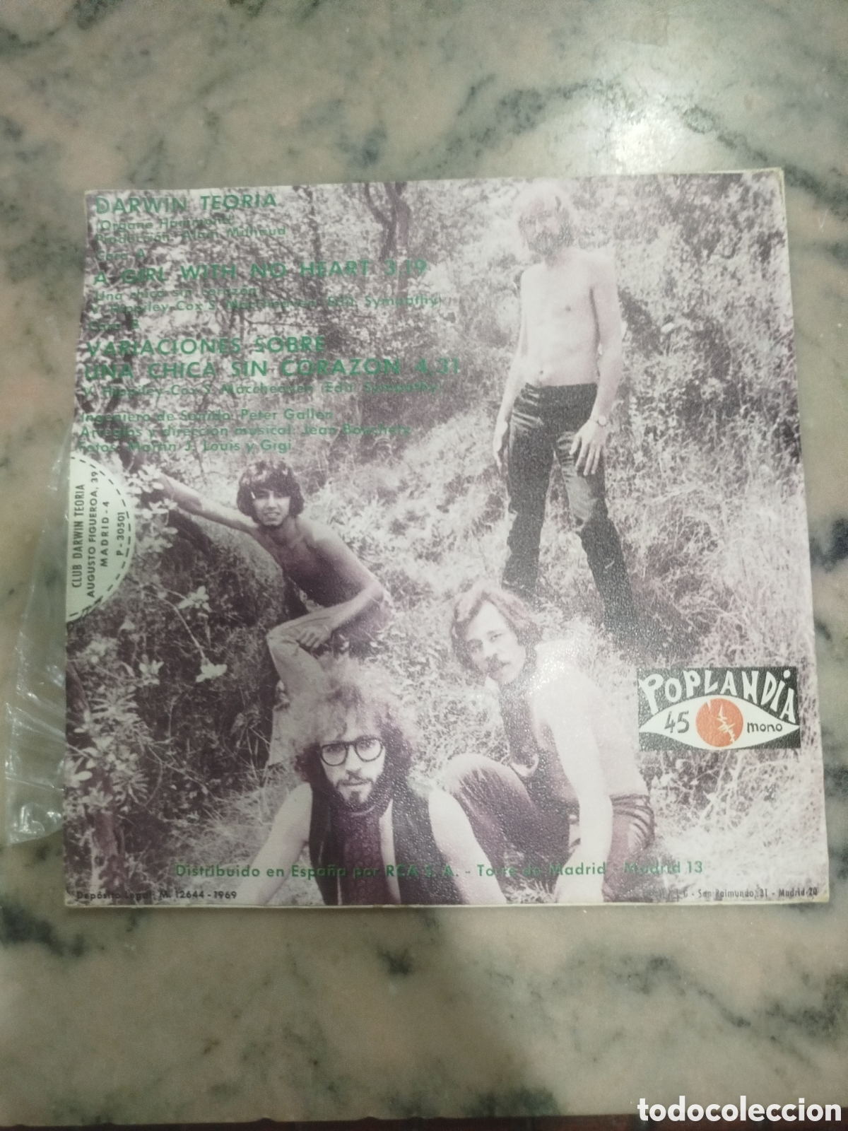 Discos de vinilo: Darwin Teor&iacute;a - Una chica sin coraz&oacute;n - Foto 2