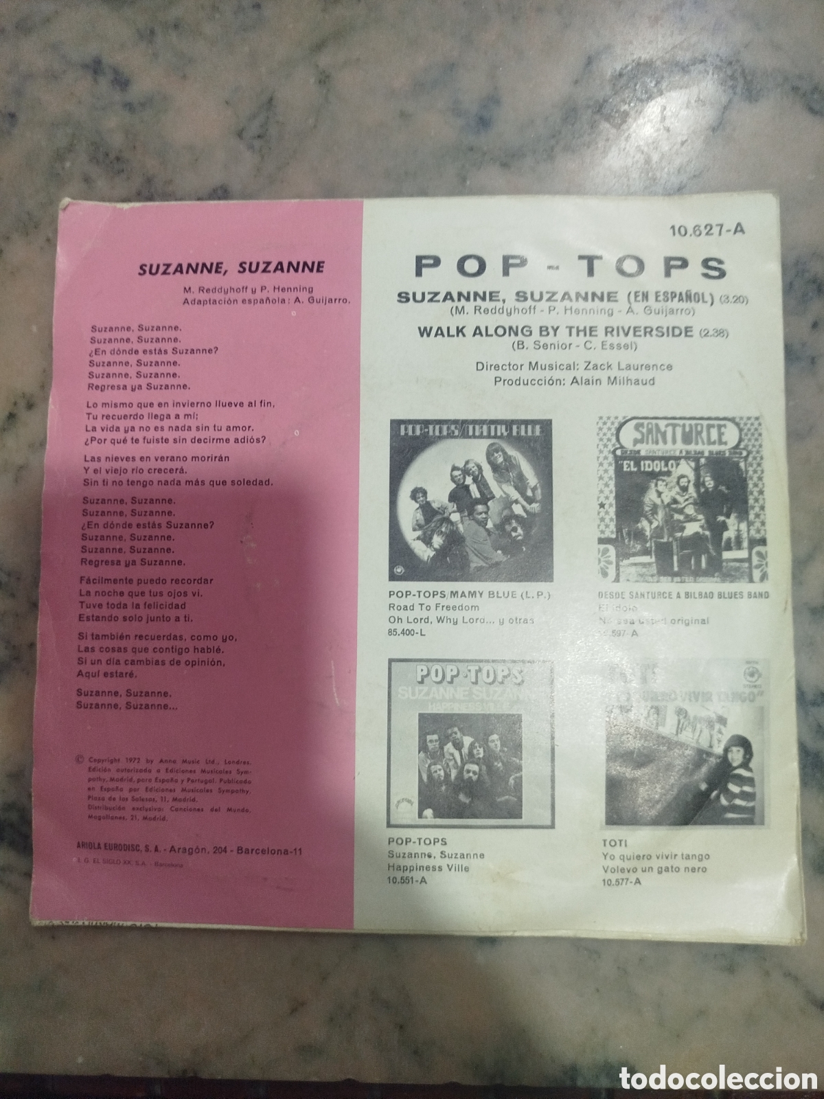 Discos de vinilo: Pop - Tops - Suzanne, Suzanne - Foto 2