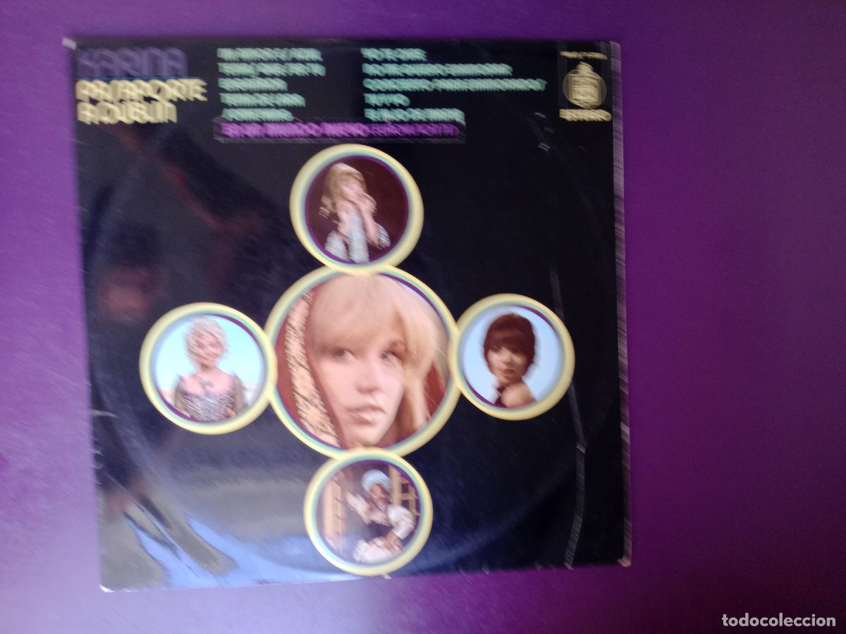 Discos de vinilo: KARINA &ndash; PASAPORTE A DUBLIN - LP HISPAVOX 1971 EDICION ESTEREO, CON USO - POP YE YE