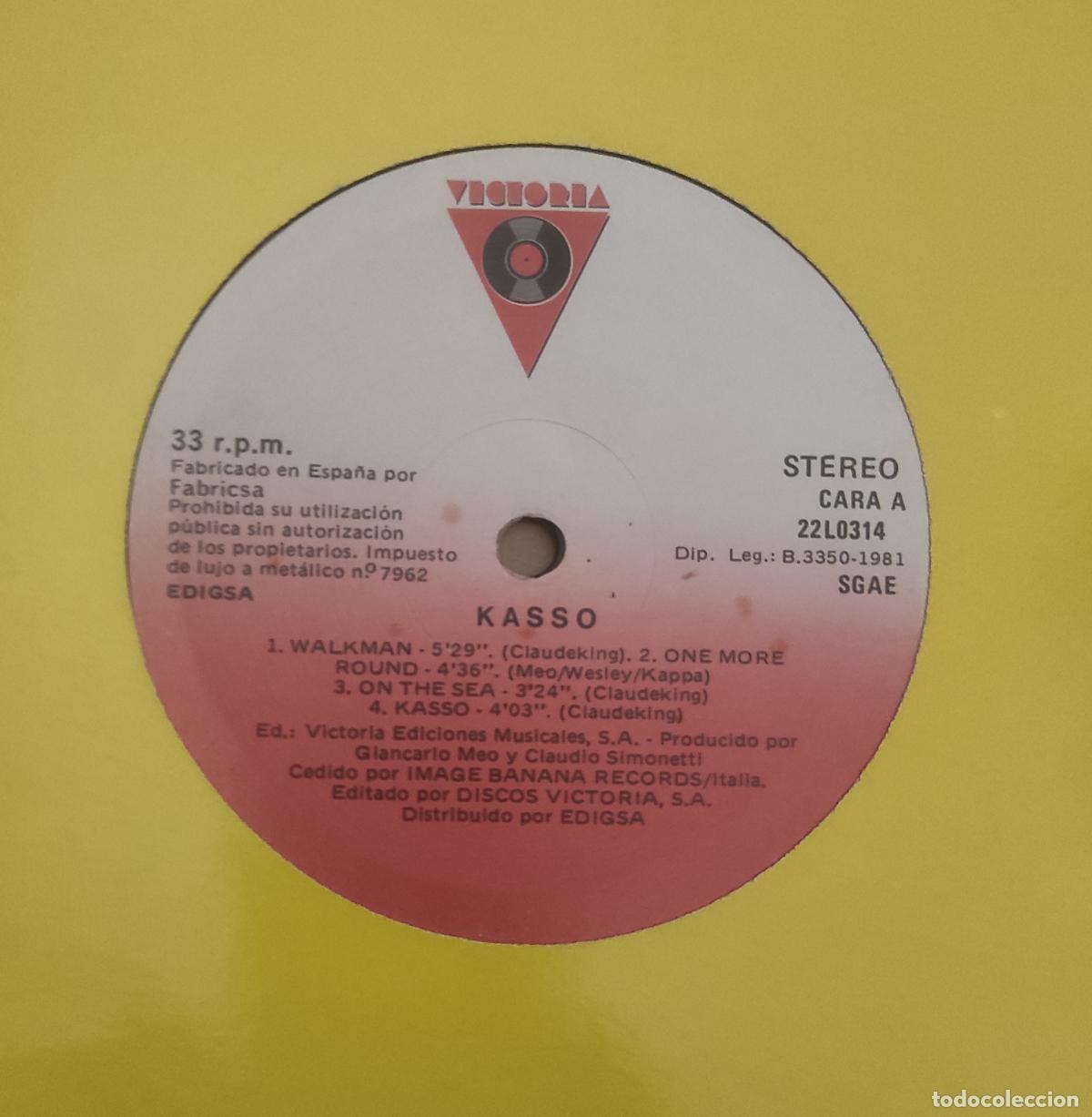 Discos de vinilo: Kasso &lrm;&ndash; Kasso-LP-ORIGINAL-ESPA&Ntilde;A-1982-ITALO-DISCO-