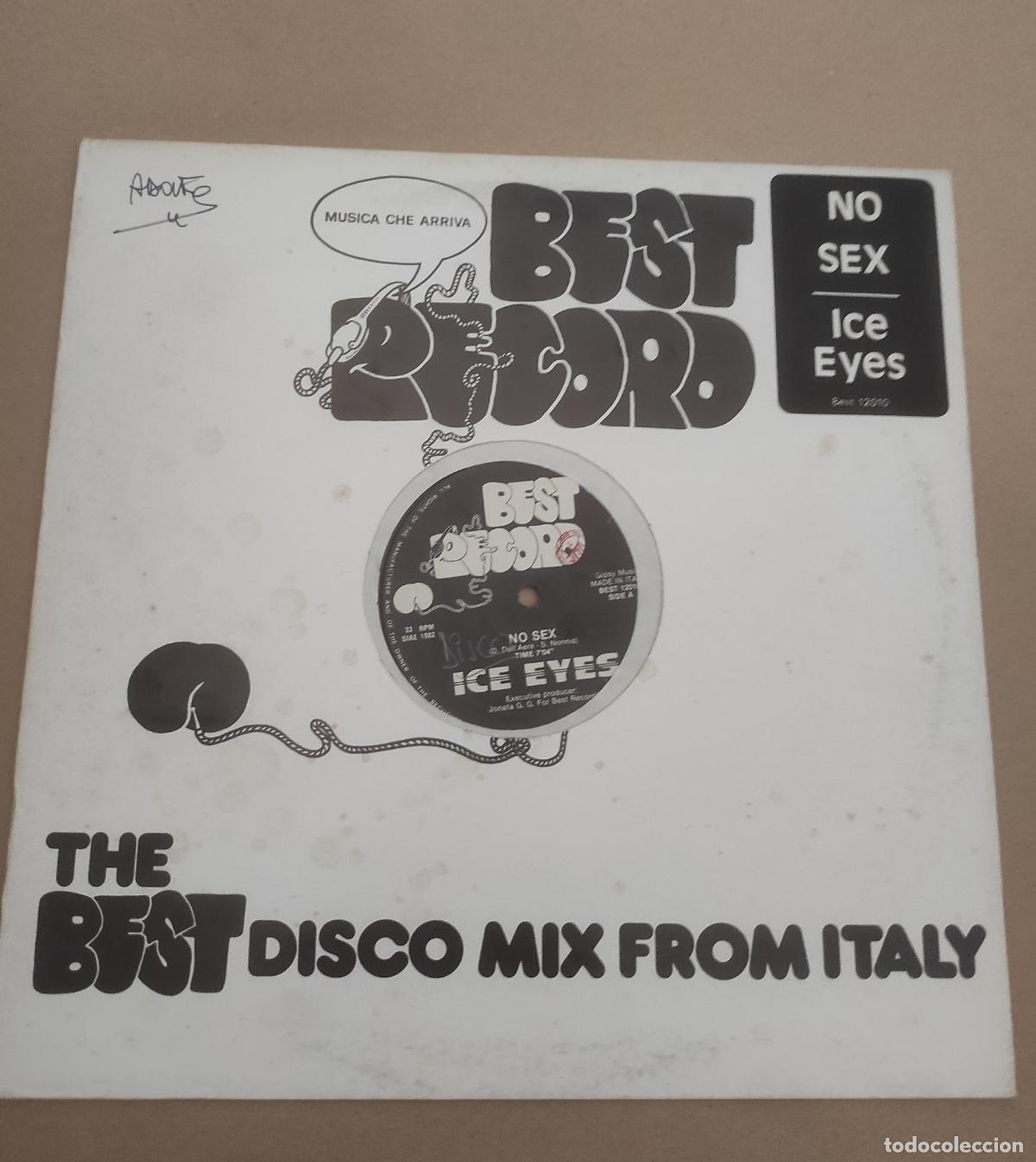 Discos de vinilo: ICE EYES - NO SEX - MAXI-ORIGINAL-ITALIA-1982-