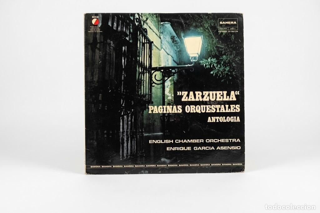 Discos de vinilo: ZARZUELA PAGINAS ORQUESTALES ANTOLOGIA - ENRIQUE GARCIA ASENSIO - CAJA LP - ZAMBRA BELTER