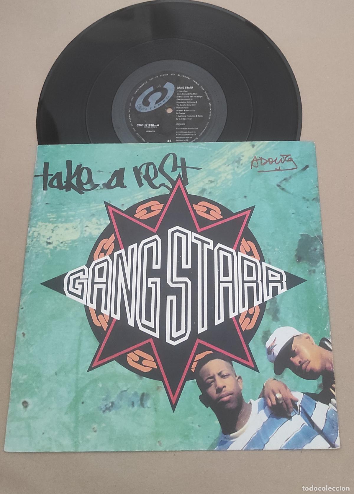 Discos de vinilo: Gang Starr &lrm;&ndash; Take A Rest / Who's Gonna Take The Weight-MAXI-