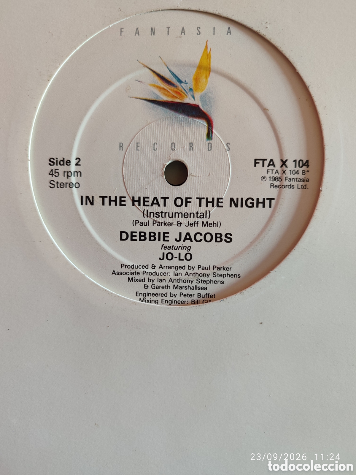 Discos de vinilo: Debbie Jacobs Featuring Jo-Lo &ndash; In The Heat Of The Night - Foto 3