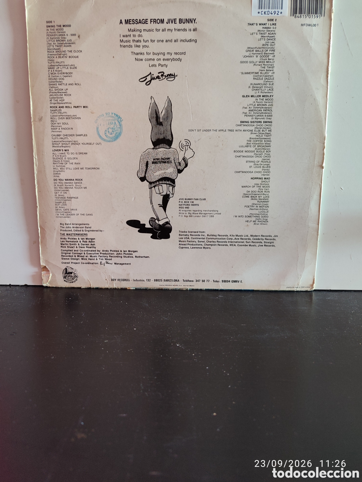 Discos de vinilo: Jive Bunny And The Mastermixers &ndash; The Album - Foto 2