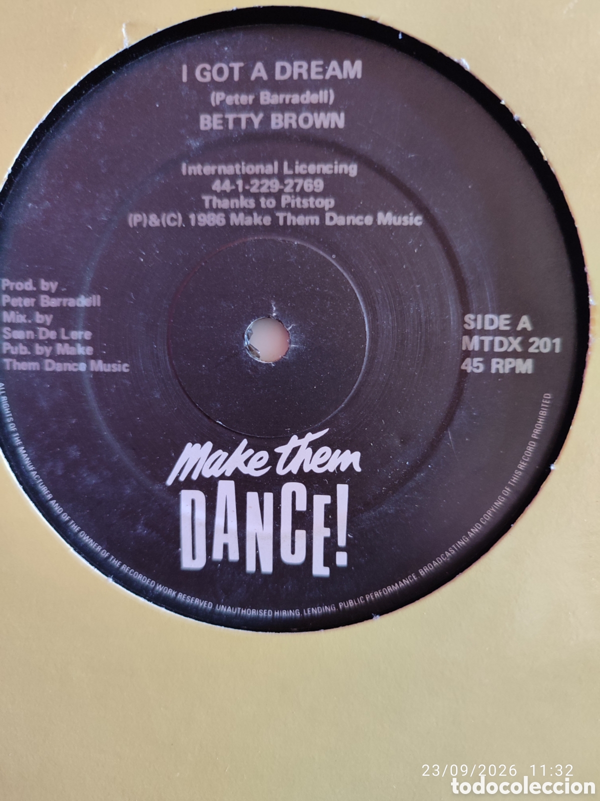 Discos de vinilo: Betty Brown &ndash; I Got A Dream - Foto 2
