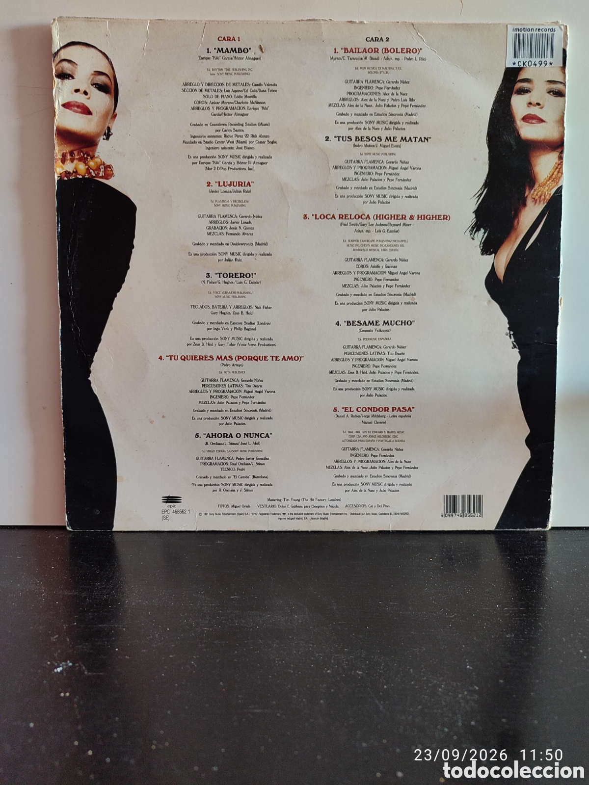 Discos de vinilo: Azucar Moreno &ndash; Mambo - Foto 2