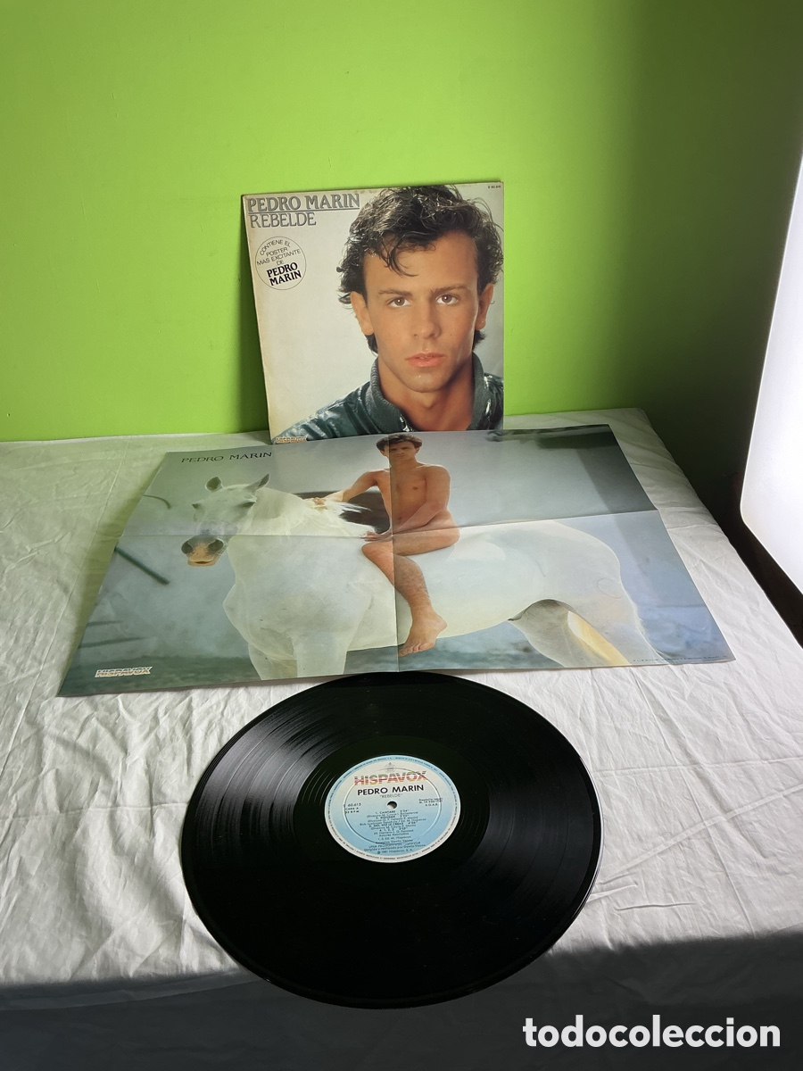 Discos de vinilo: PEDRO MAR&Iacute;N &ndash; REBELDE &ndash; LP ORIGINAL HISPAVOX CON P&Oacute;STER - Foto 2