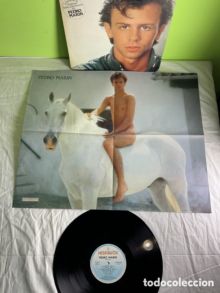Discos de vinilo: PEDRO MAR&Iacute;N &ndash; REBELDE &ndash; LP ORIGINAL HISPAVOX CON P&Oacute;STER - Foto 3