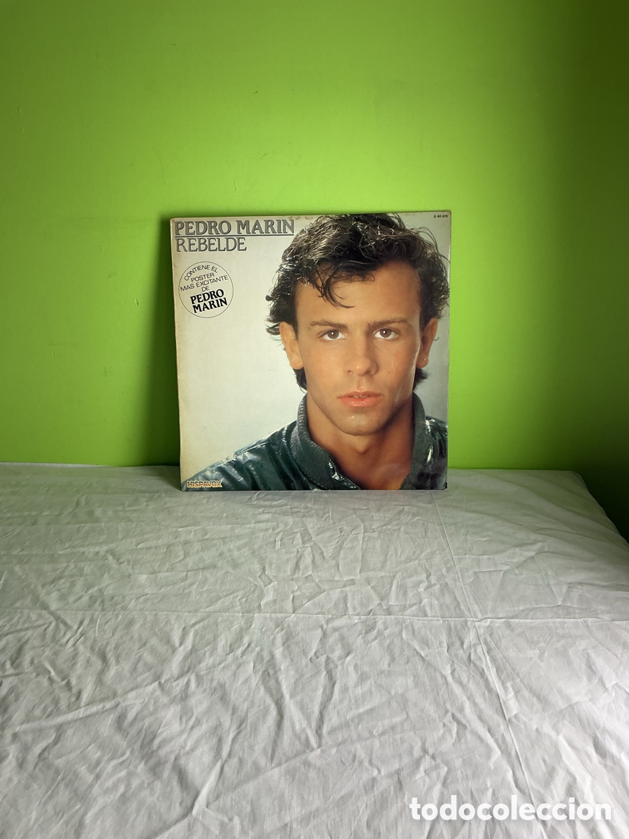 Discos de vinilo: PEDRO MAR&Iacute;N &ndash; REBELDE &ndash; LP ORIGINAL HISPAVOX CON P&Oacute;STER - Foto 4