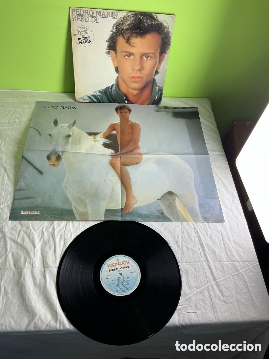 Discos de vinilo: PEDRO MAR&Iacute;N &ndash; REBELDE &ndash; LP ORIGINAL HISPAVOX CON P&Oacute;STER - Foto 8