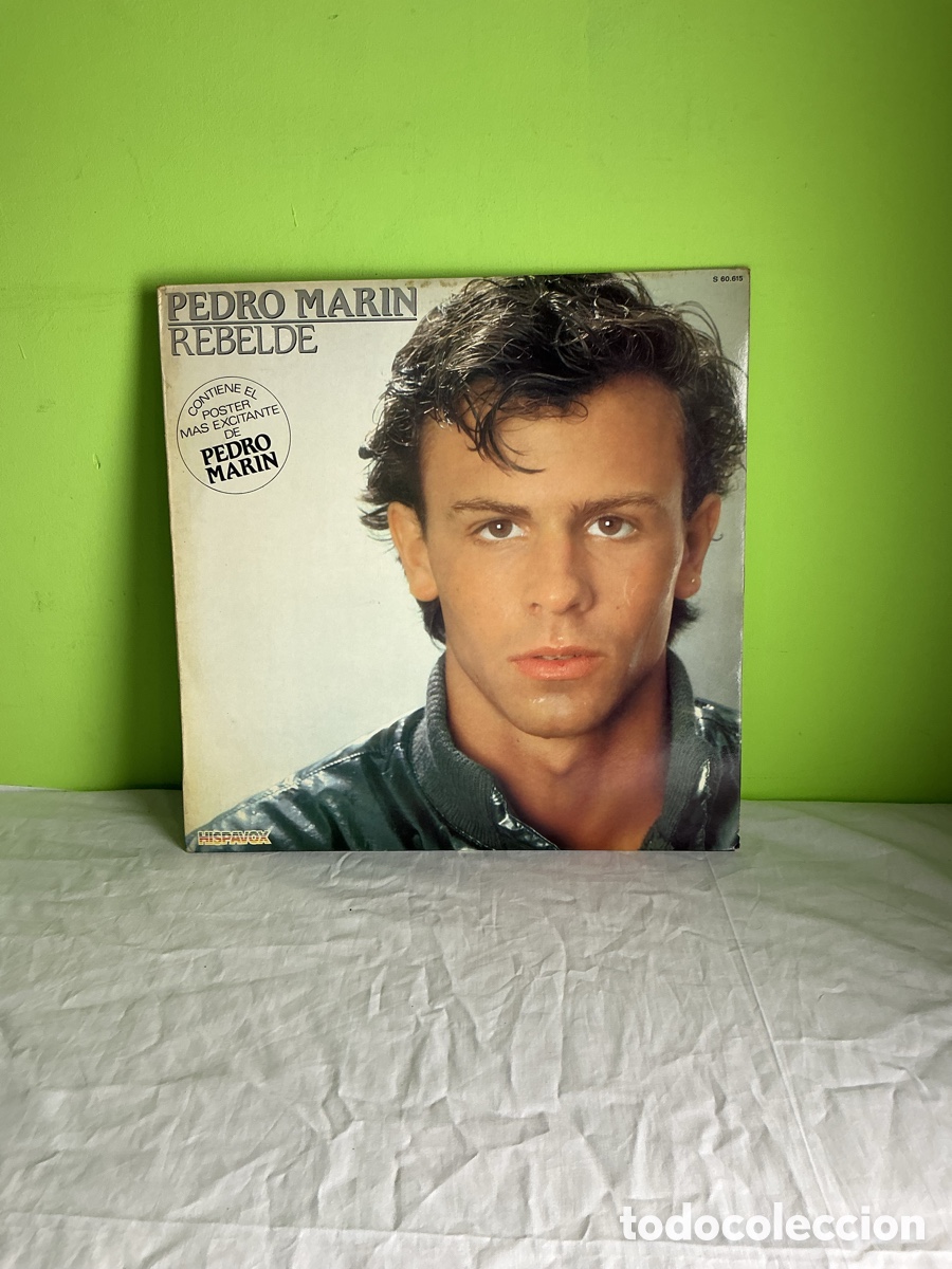 Discos de vinilo: PEDRO MAR&Iacute;N &ndash; REBELDE &ndash; LP ORIGINAL HISPAVOX CON P&Oacute;STER