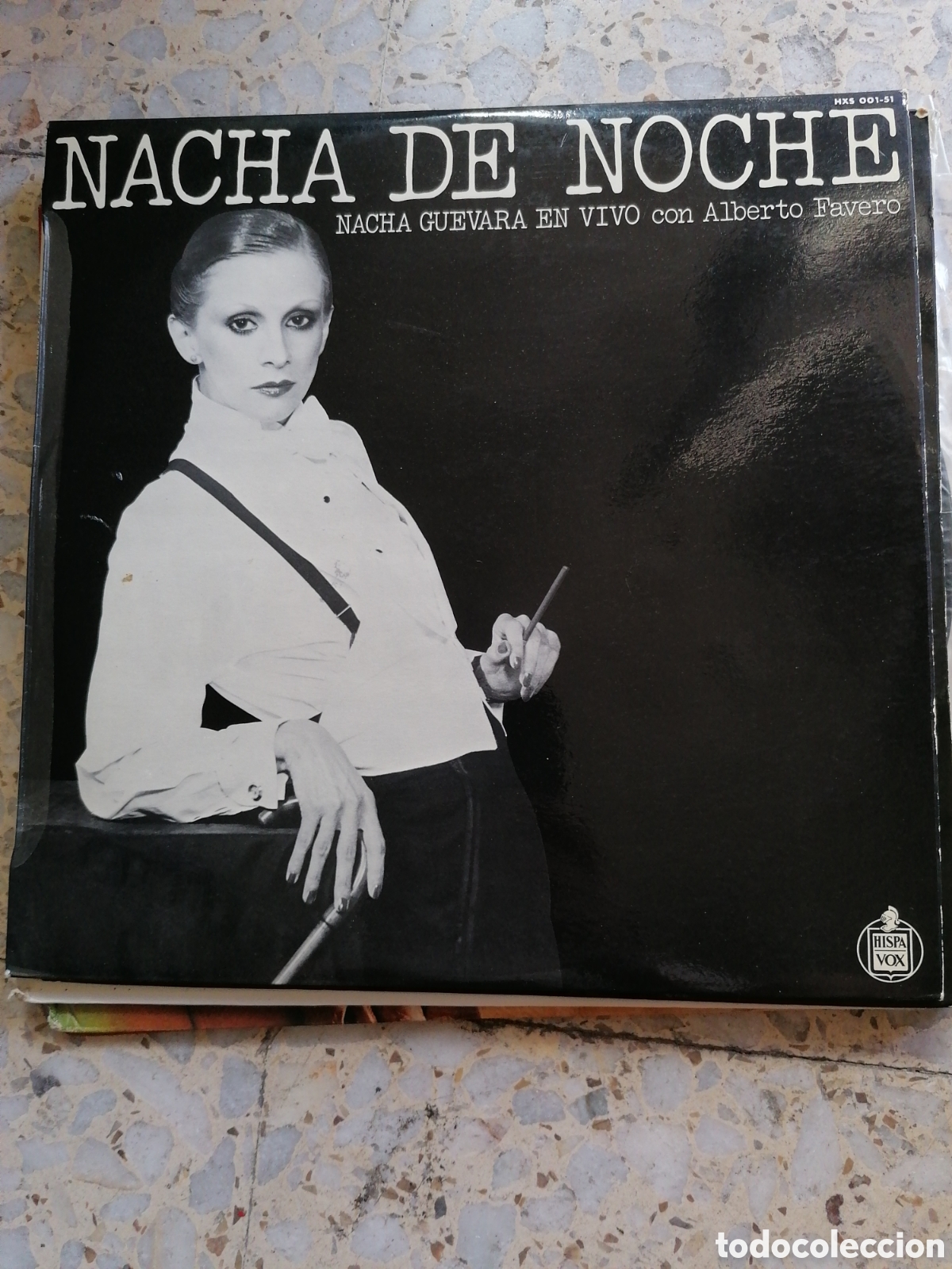 Disques de vinyle: LP NACHA GUEVARA NACHA DE NOCHE 1977 ESPA&Ntilde;A INSERT