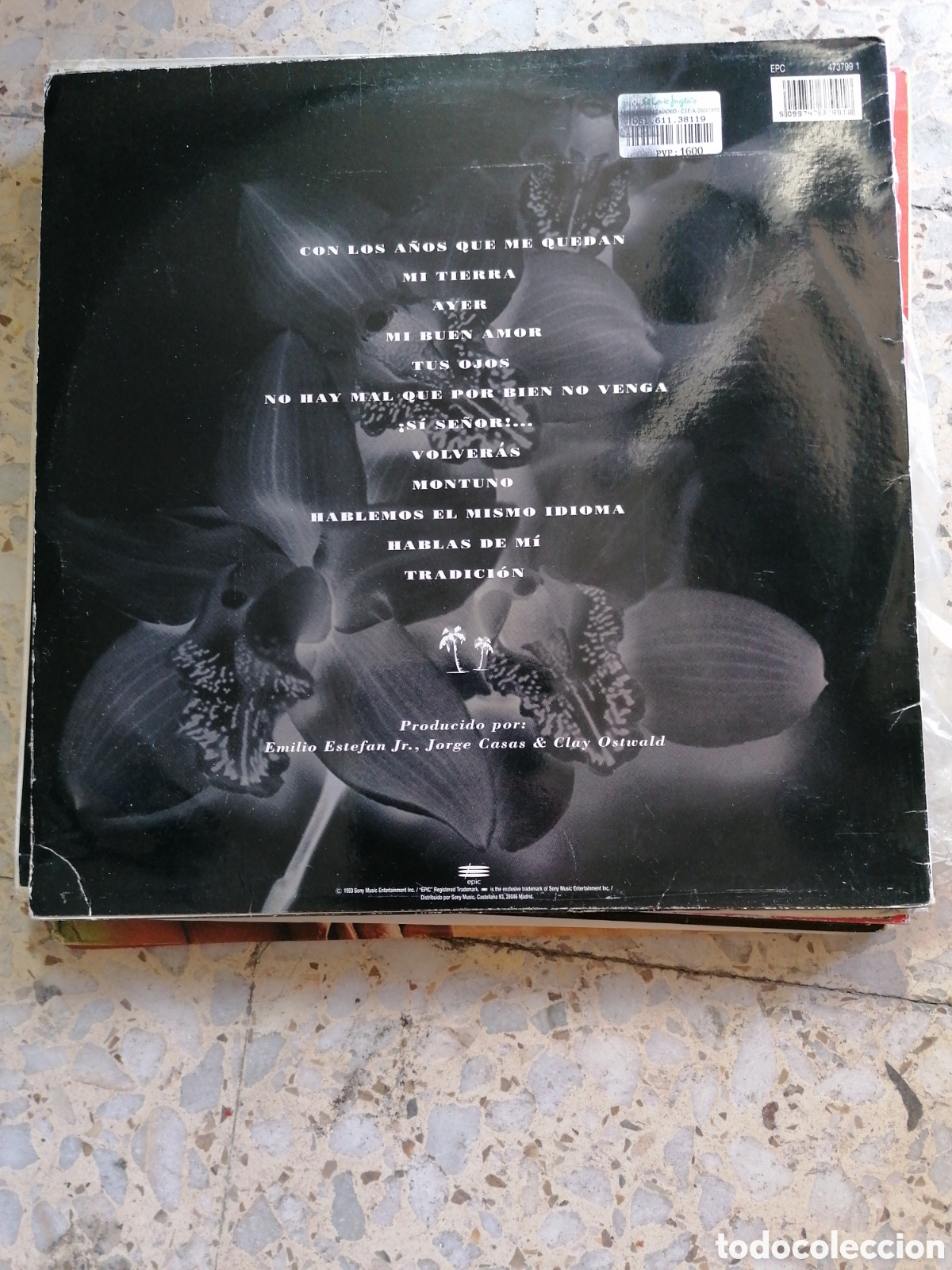 Discos de vinilo: LP GLORIA ESTEFAN MI TIERRA 1993 ESPA&Ntilde;A INSERT - Foto 2