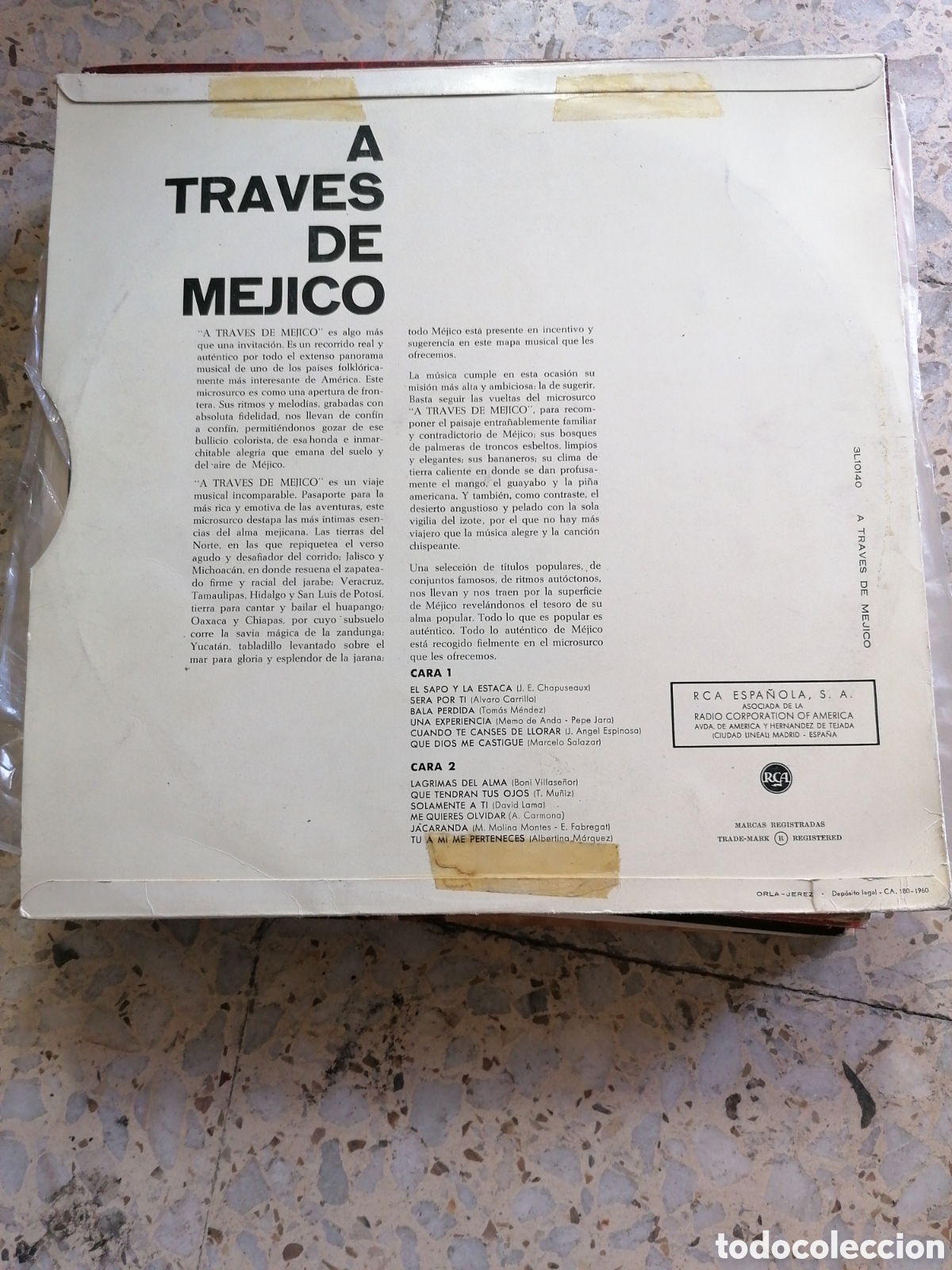 Discos de vinilo: LP A TRAVES DE MEXICO 1960 ESPA&Ntilde;A - Foto 2
