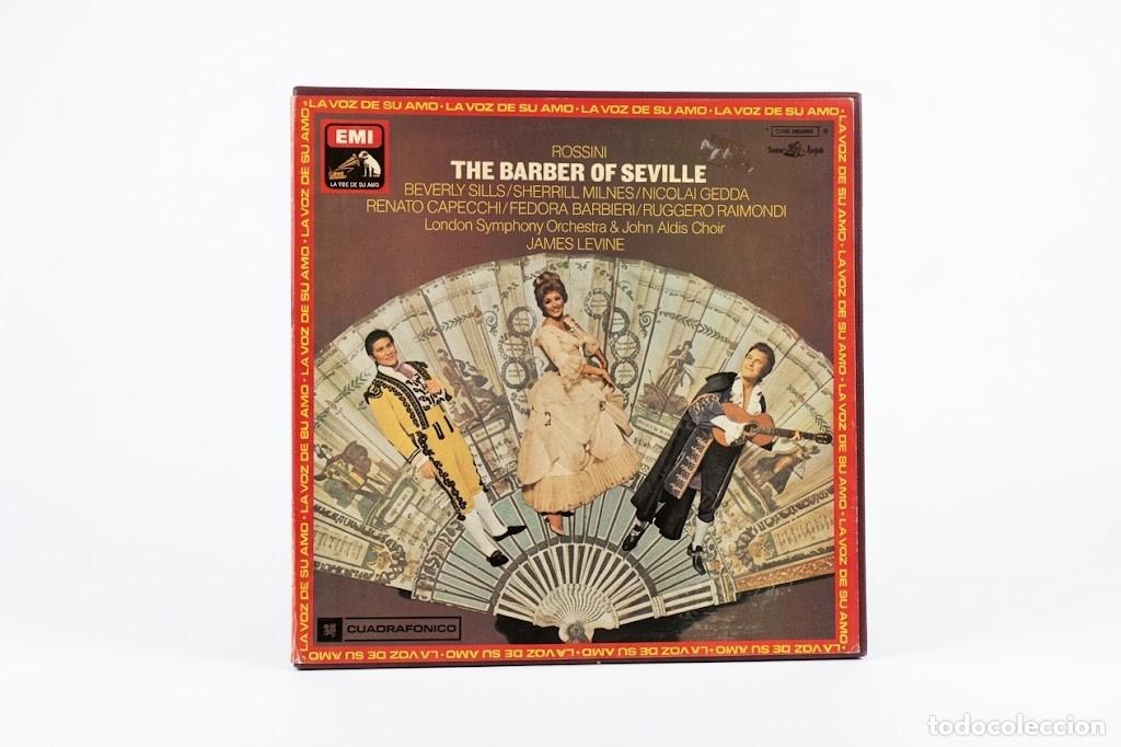 Discos de vinilo: ROSSINI EL BARBERO DE SEVILLA - BEVERLY SILLS NICOLAI GEDDA - CAJA 3 LP - LA VOZ DE SU AMO ANGEL