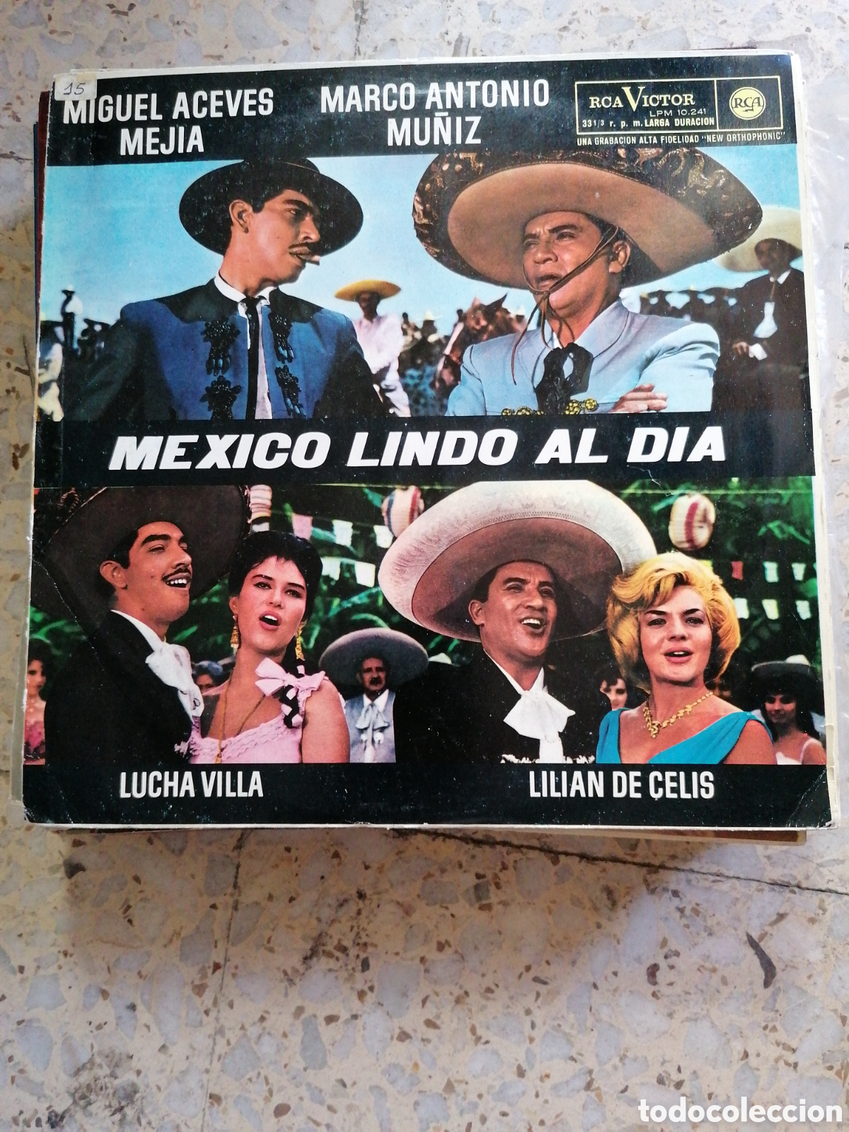 Discos de vinilo: LP MEXICO LINDO AL DIA MIGUEL ACEVES LUCHA VILLA 1964 ESPA&Ntilde;A