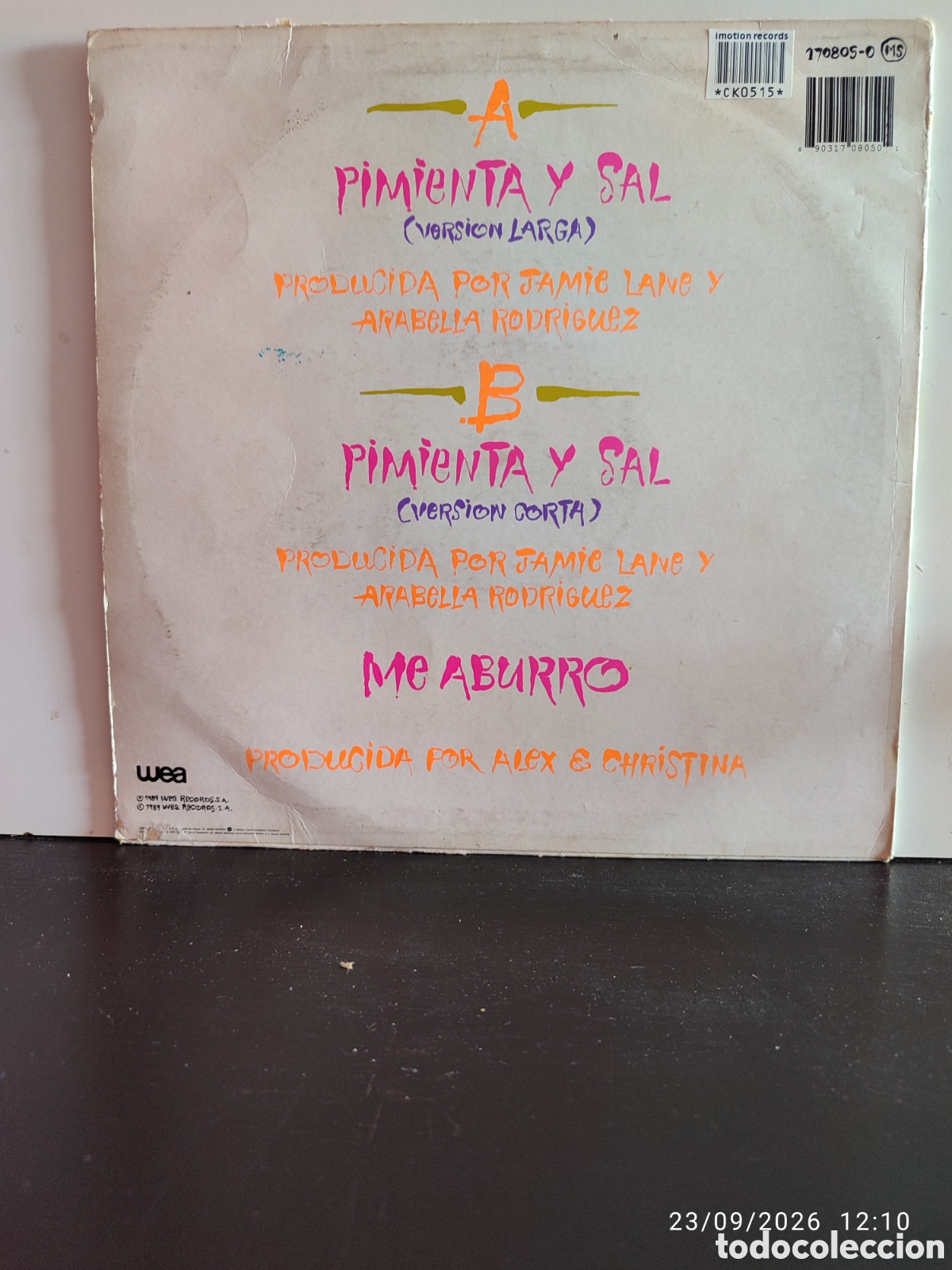 Discos de vinilo: Alex & Christina &ndash; Pimienta Y Sal - Foto 2