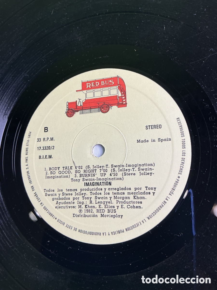 Discos de vinilo: IMAGINATION &ndash; BODY TALK / JUST AN ILLUSION &ndash; LP VINILO - Foto 6