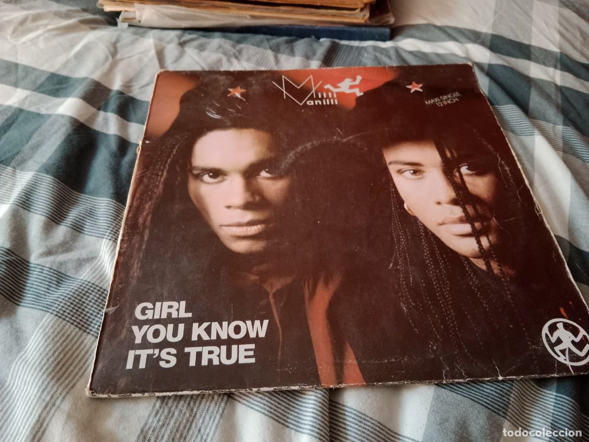 Discos de vinilo: MILLI VANILLI. GIRL YOU KNOW IT'S TRUE. MAXI SINGLE - EDICION ESPA&Ntilde;OLA