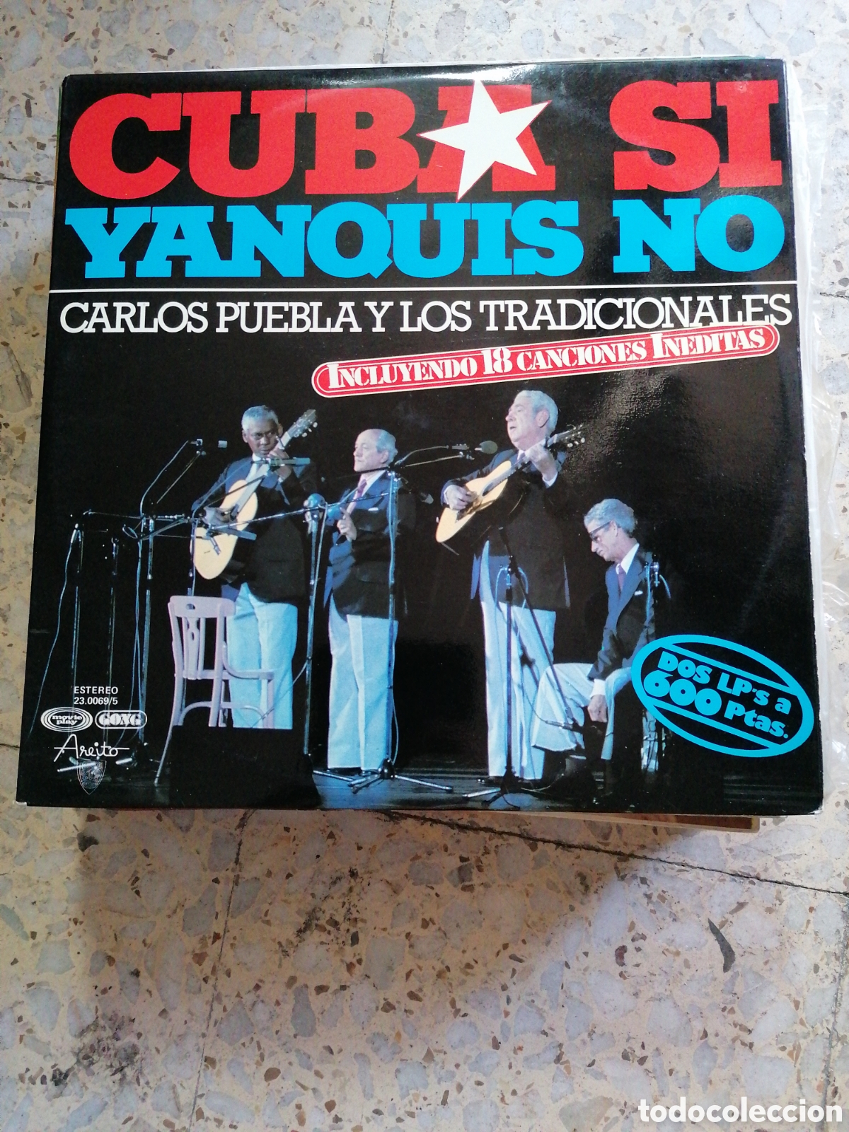 Discos de vinilo: 2 LP CARLOS PUEBLA Y LOS TRADICIONALES CUBA SI YANQUIS NO 1977 ESPA&Ntilde;A PORTADA DOBLE EX