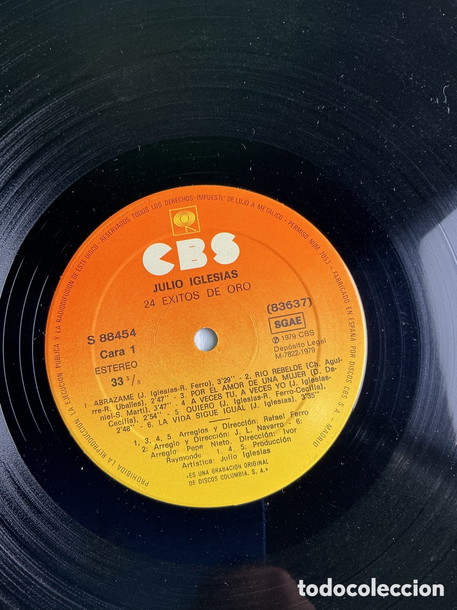 Discos de vinilo: JULIO IGLESIAS &ndash; 24 &Eacute;XITOS DE ORO &ndash; DOBLE LP CBS - Foto 3