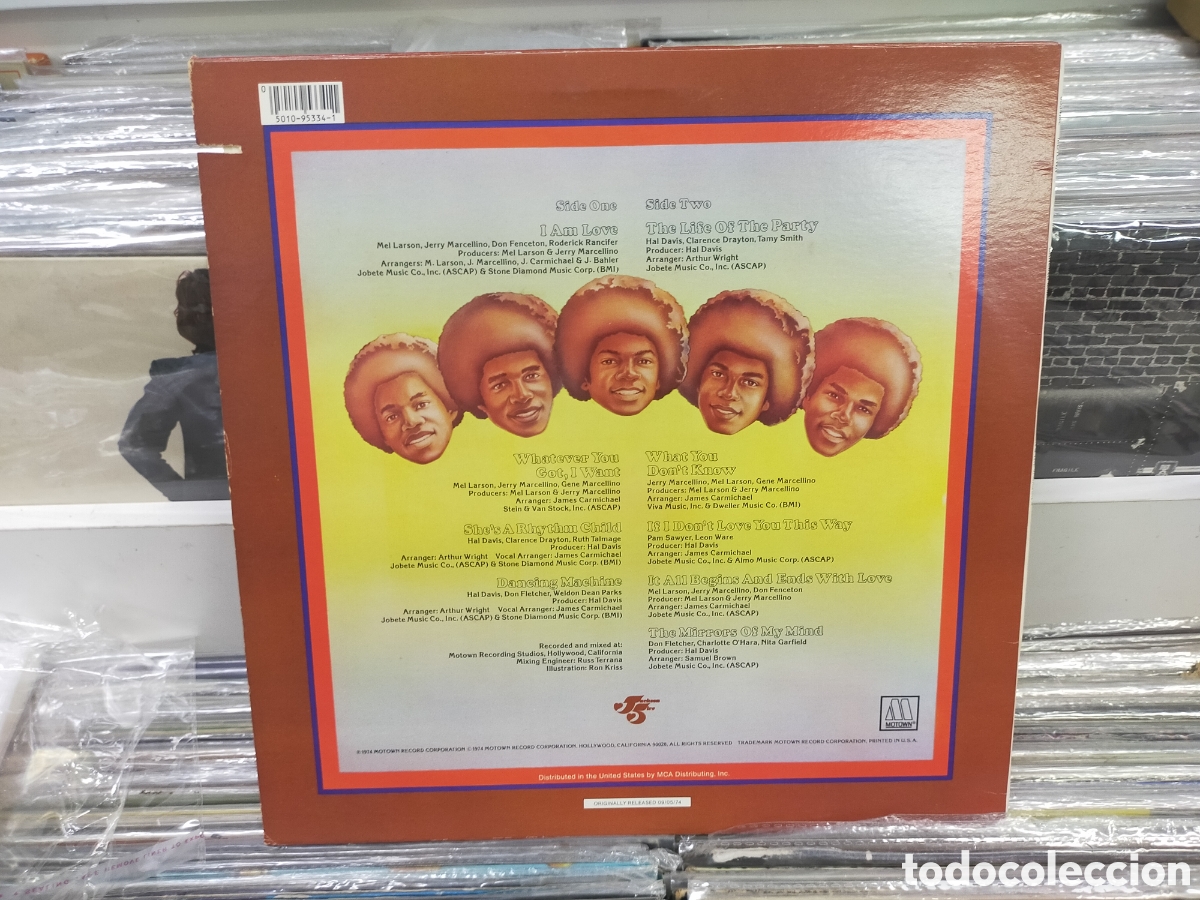 Discos de vinilo: Jackson 5 LP dancing machine u.s.a. - Foto 2