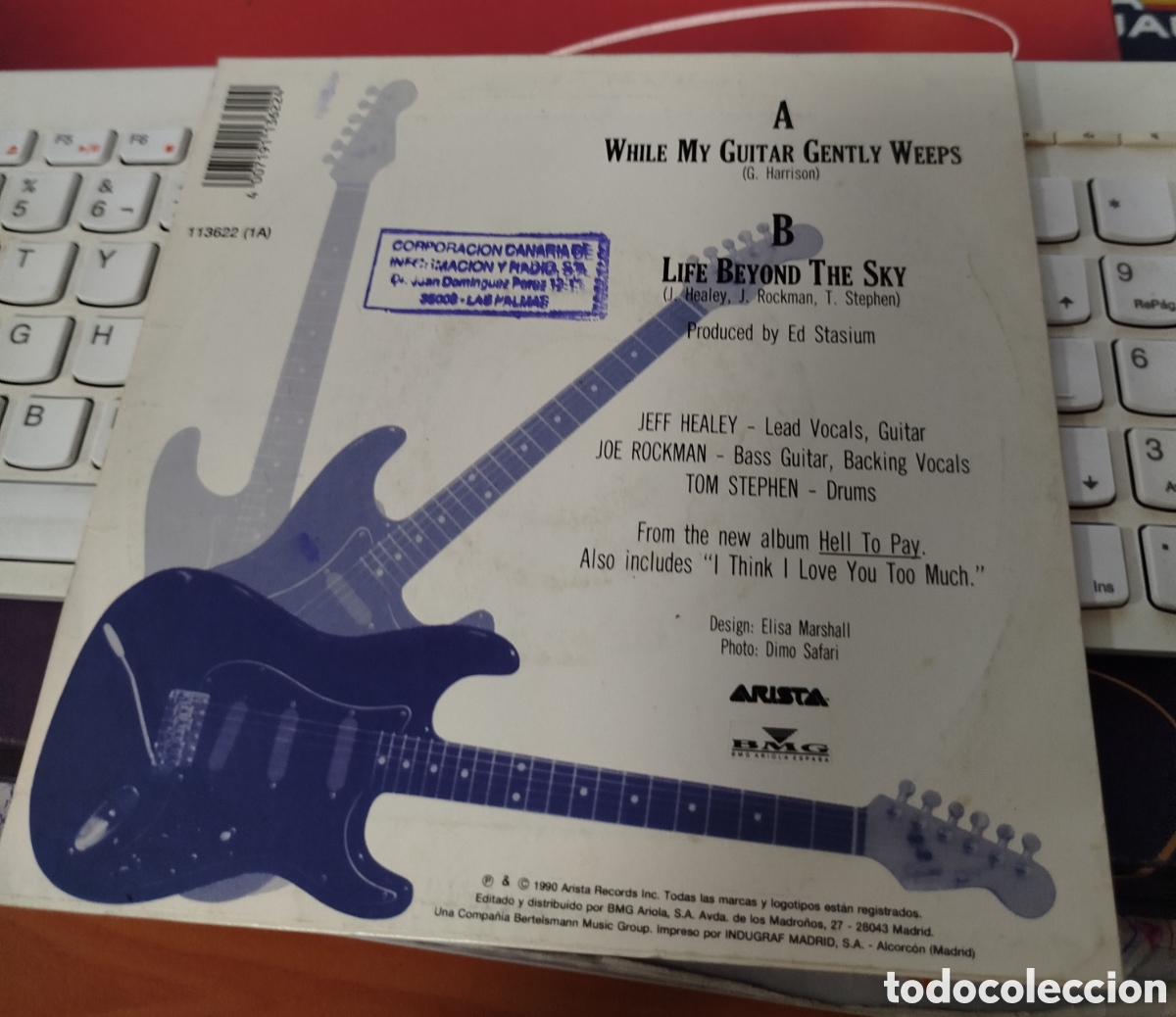 Discos de vinilo: The Jeff Healey band - while my guitar gently weeps - Foto 2