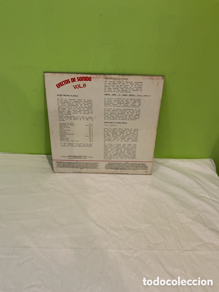 Discos de vinilo: EFECTOS DE SONIDO VOL. 8 &ndash; GUERRAS &ndash; LP DIAL DISCOS 1982 - Foto 8