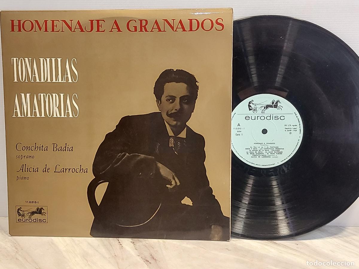 Discos de vinilo: HOMENAJE A GRANADOS &ndash; CONCHITA BAD&Iacute;A / ALICIA DE LARROCHA | LP EURODISC 1963 | MBC. ***