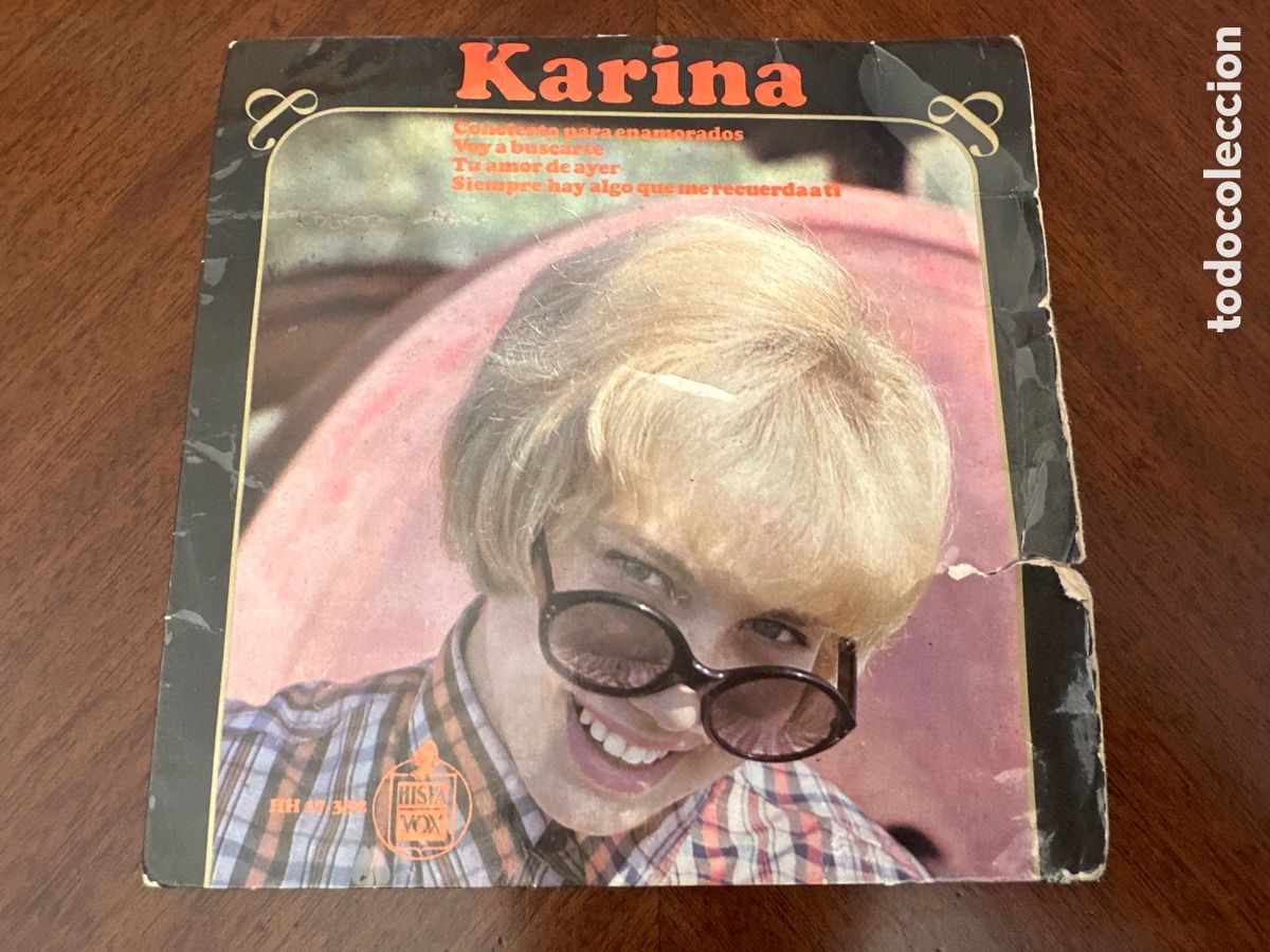 Discos de vinilo: KARINA - CONCIERTO PARA ENAMORADOS +3 - EP HISPAVOX 1966 - POCO USO - CHICA YE YE